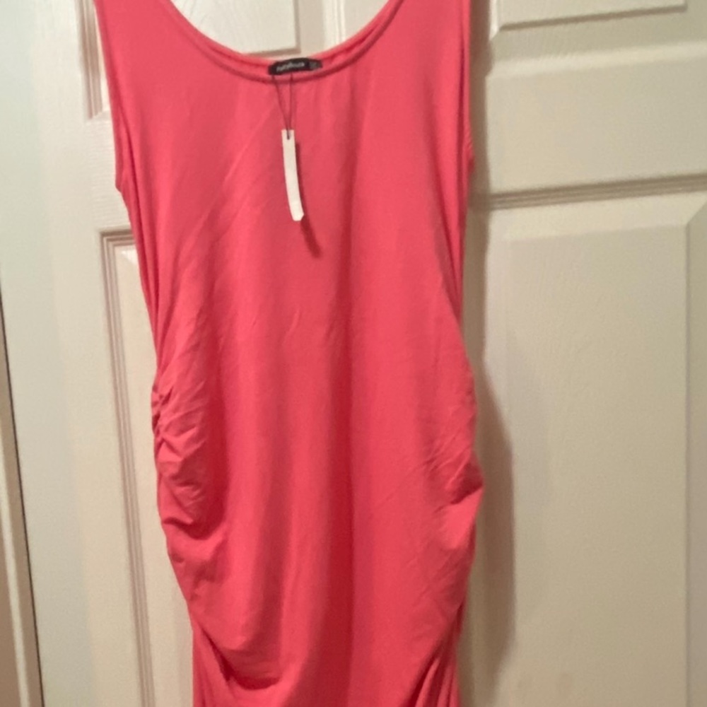 Bright pink patty boutik maxi dress with loose waist